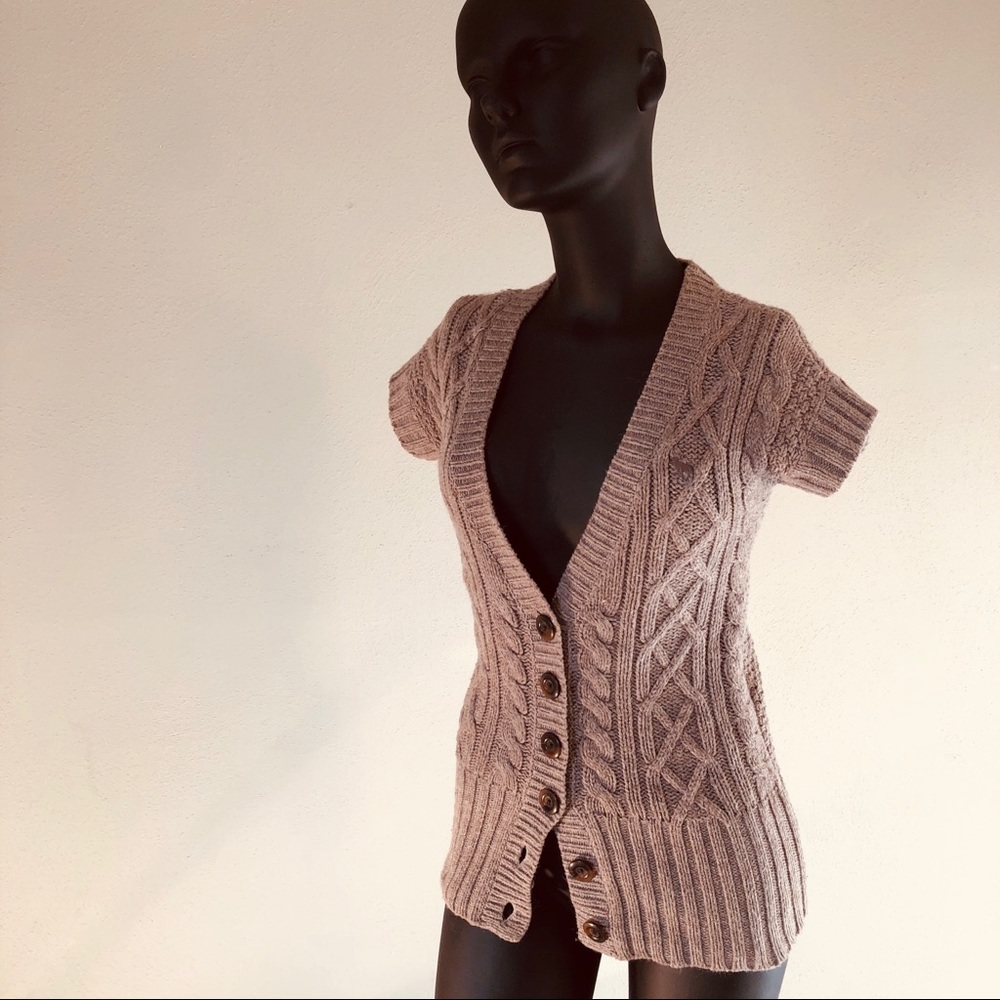 Abercrombie & Fitch Button Up Taupe Cardigan - XS